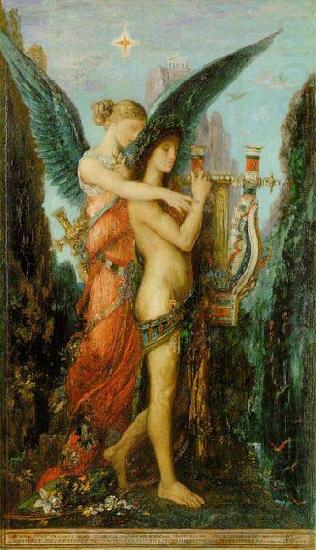 Hesiod and the Muse, Gustave Moreau